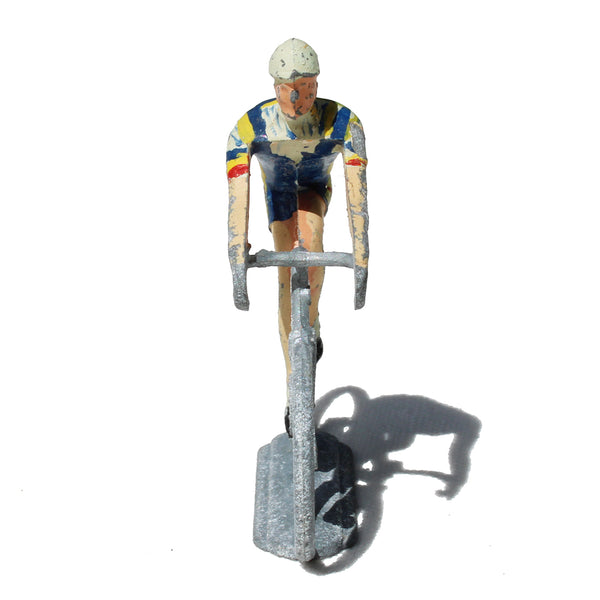 Figurine coureur cycliste Salza / Tour de France / maillot bleu / no Aludo Roger Quiralu