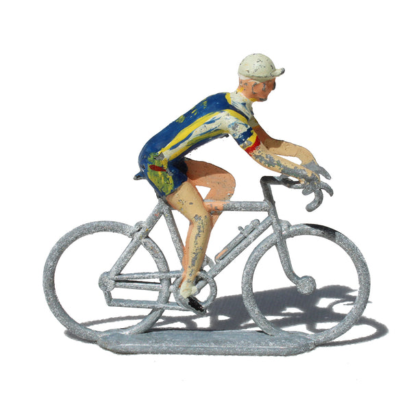 Figurine coureur cycliste Salza / Tour de France / maillot bleu / no Aludo Roger Quiralu