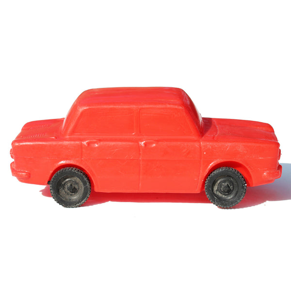 Jouet de bazar vintage voiture Simca rouge 23.5 cm en plastique soufflé