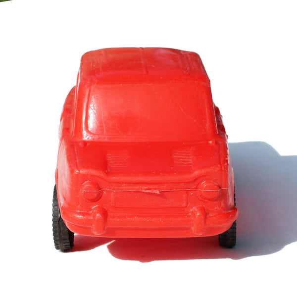 Jouet de bazar vintage voiture Simca rouge 23.5 cm en plastique soufflé