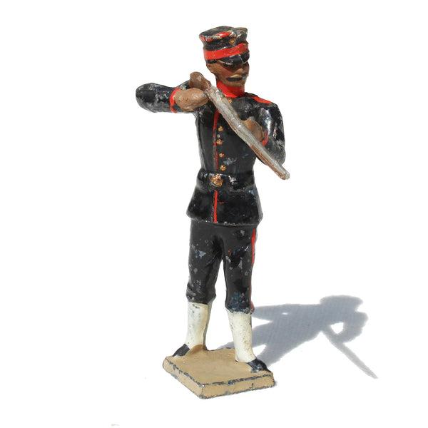 Ancienne figurine en plomb plein CBG Mignot soldat japonais / Infanterie / Fantassin au feu