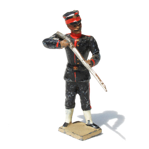 Ancienne figurine en plomb plein CBG Mignot soldat japonais / Infanterie / Fantassin au feu