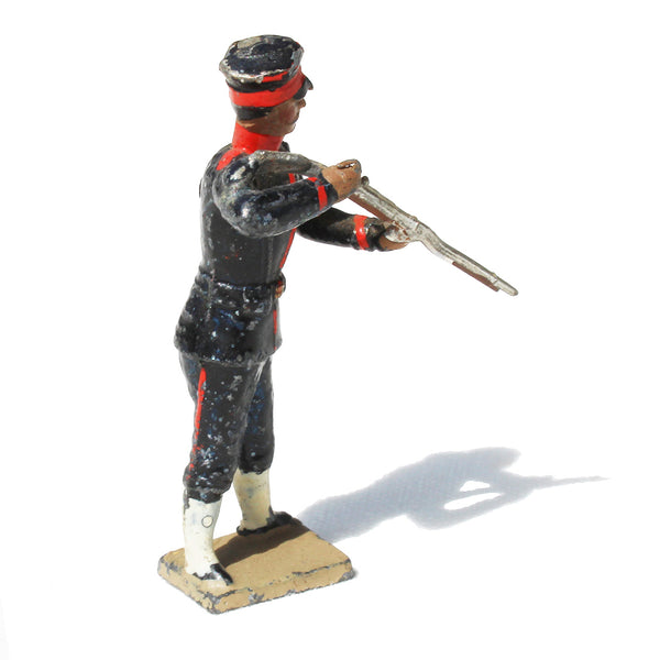 Ancienne figurine en plomb plein CBG Mignot soldat japonais / Infanterie / Fantassin au feu