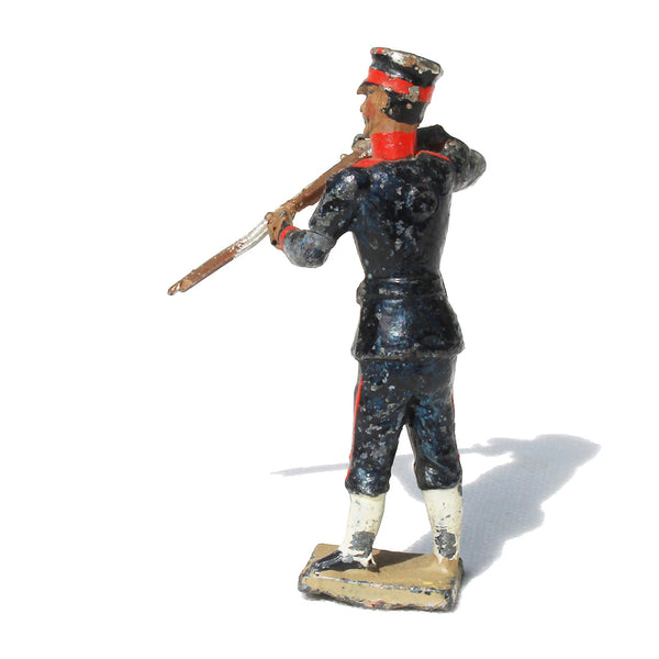 Ancienne figurine en plomb plein CBG Mignot soldat japonais / Infanterie / Fantassin au feu