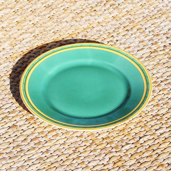 Petite assiette à pain & beurre Hermès Paris en porcelaine modèle Toucans / vert