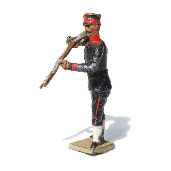 Ancienne figurine en plomb plein CBG Mignot soldat japonais / Infanterie / Fantassin au feu