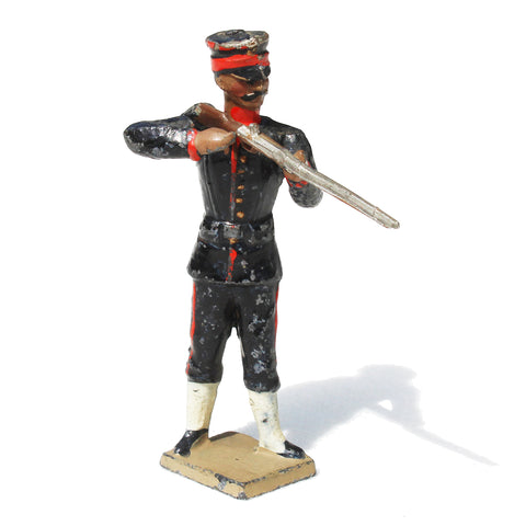 Ancienne figurine en plomb plein CBG Mignot soldat japonais / Infanterie / Fantassin au feu
