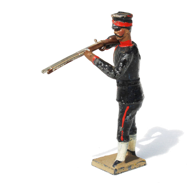 Ancienne figurine en plomb plein CBG Mignot soldat japonais / Infanterie / Fantassin au feu