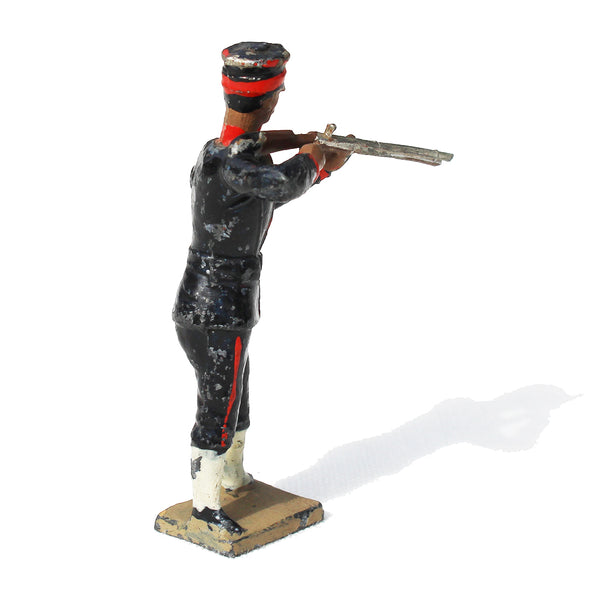 Ancienne figurine en plomb plein CBG Mignot soldat japonais / Infanterie / Fantassin au feu