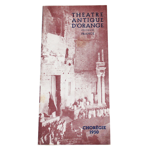 Ancien dépliant / guide touristique Théâtre Antique d'Orange Chorégie 1950