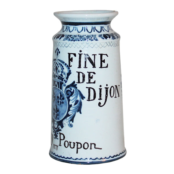 Ancien grand pot à moutarde fine de Dijon publicitaire Grey Poupon