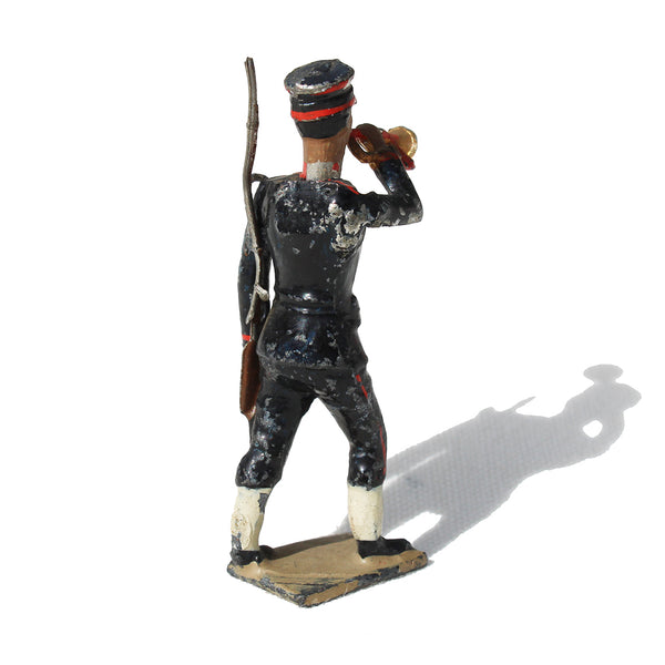 Ancienne figurine en plomb plein CBG Mignot soldat japonais / Infanterie / Clairon