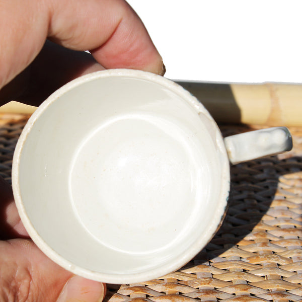 Ancienne tasse à café en faïence Moulin des Loups & Hamage modèle Provence