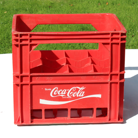 Caisse casier Allibert à bouteilles publicitaire vintage Coca Cola en plastique