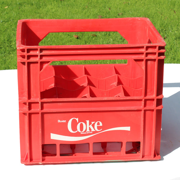 Caisse casier Allibert à bouteilles publicitaire vintage Coca Cola en plastique