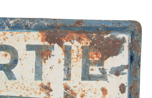 Ancien panneau de signalisation / plaque / Sortie en tôle peinte / non émaillée