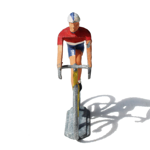 Figurine coureur cycliste Salza / Tour de France / maillot rouge & blanc & bleu