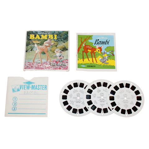 Pochette de disques photos en relief View Master Sawyer's Bambi Walt Disney