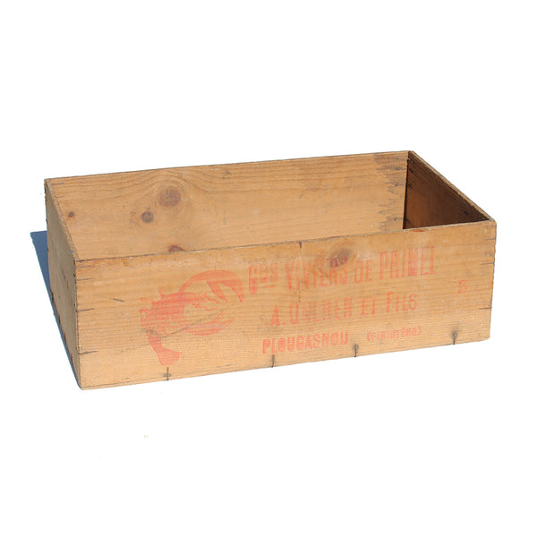 Ancienne caisse en bois / Grands Viviers de Primel / Crustacés Vivants / Oulhen & Fils à Plougasnou