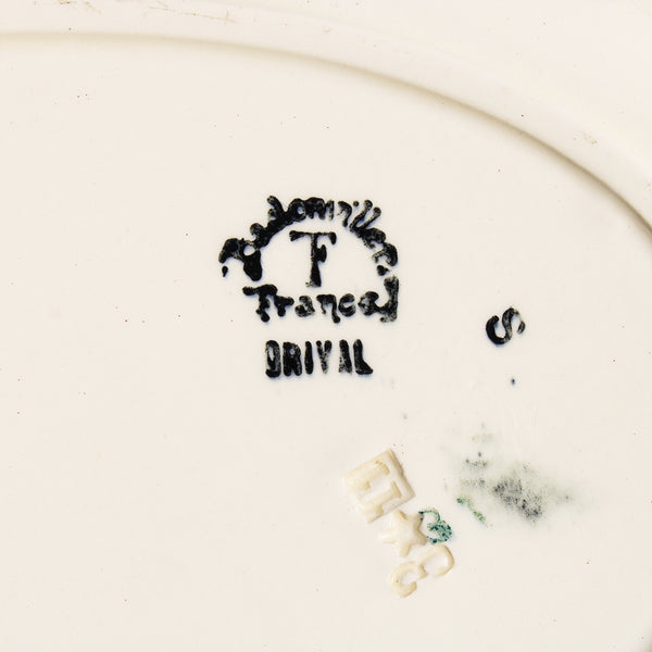 Ancien plat ovale 37 cm en faïence de Badonviller modèle Orival