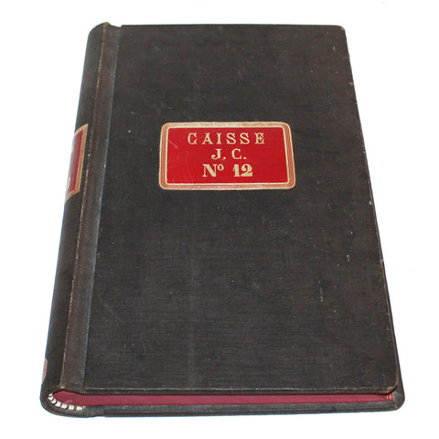 Ancien registre de commerce / livre de caisse / de compte vierge 309 pages / + de 7 kg