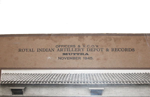 Photo militaire originale – Royal Indian Artillery Depot & Records – Muttra, novembre 1945