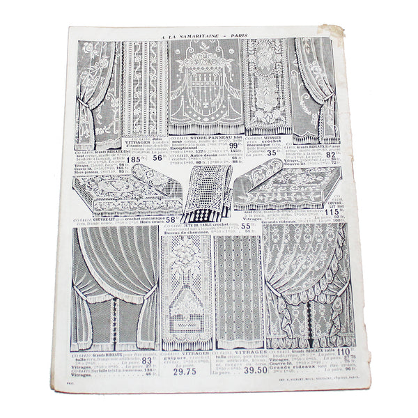 Ancien catalogue publicitaire 1931 à la Samaritaine Paris / Blanc - Toiles - Trousseaux