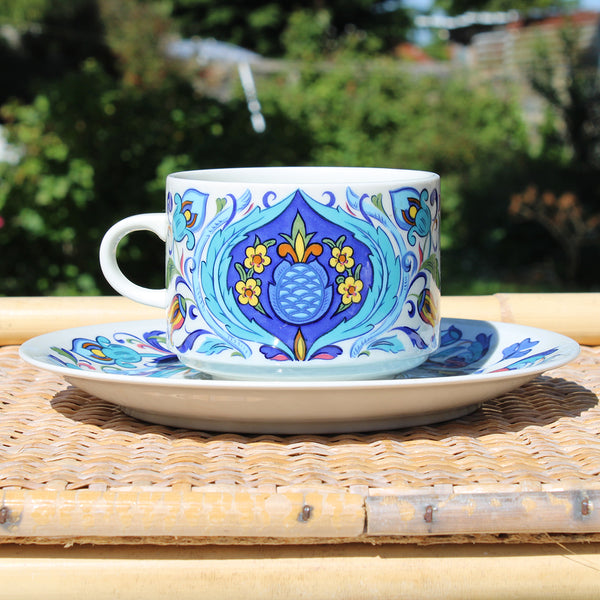 Tasse à thé + soucoupe Villeroy & Boch modèle Izmir vintage de 1973