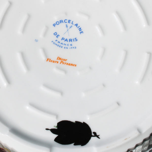 Ensemble de 6 moules à soufflé en porcelaine de Paris modèle Fleurs Persanes