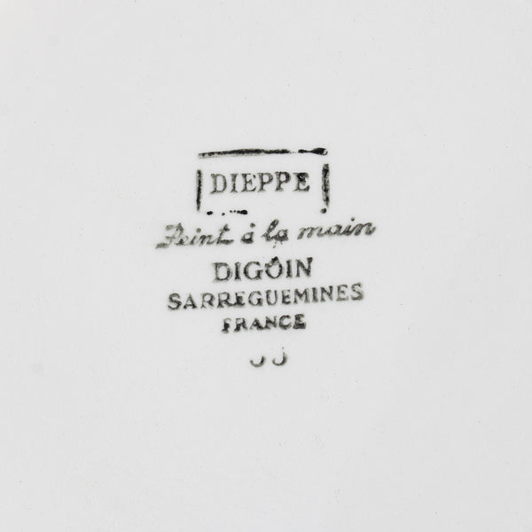 Ancien service à dessert 6 assiettes + 1 plat en faïence de Digoin Sarreguemines modèle Dieppe