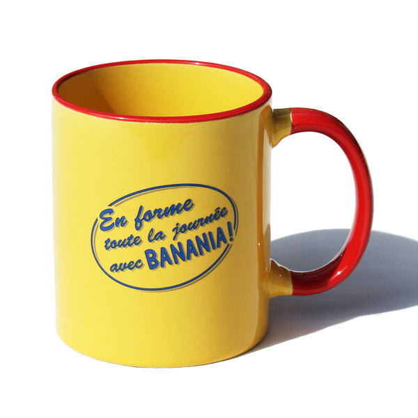Tasse / mug publicitaire Banania en faïence / en forme toute la journée