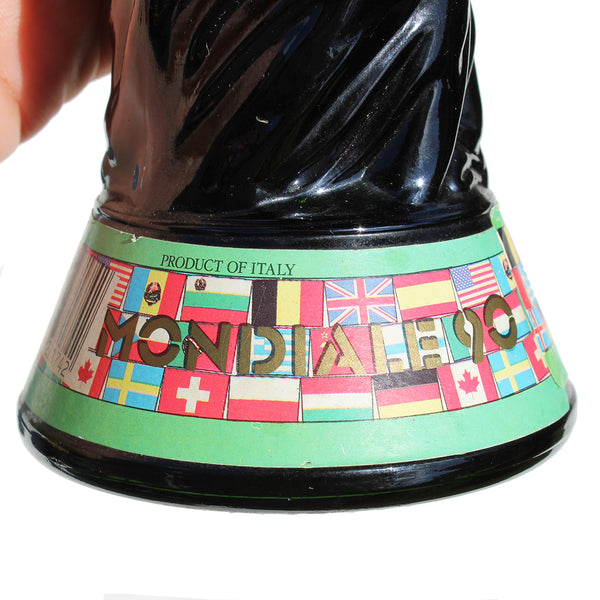 Football Memorabilia Mondiale Italia 90 - bouteille de vin de table pleine / non ouverte