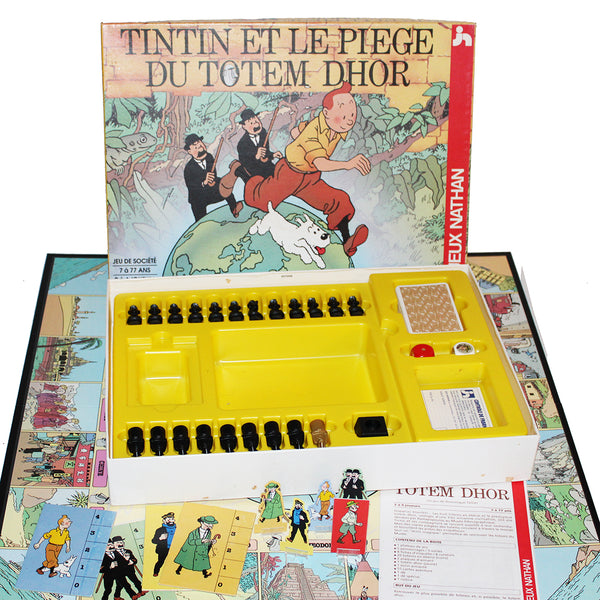 Jeu de société vintage Tintin et le piège du Totem Dhor ( 1991 )