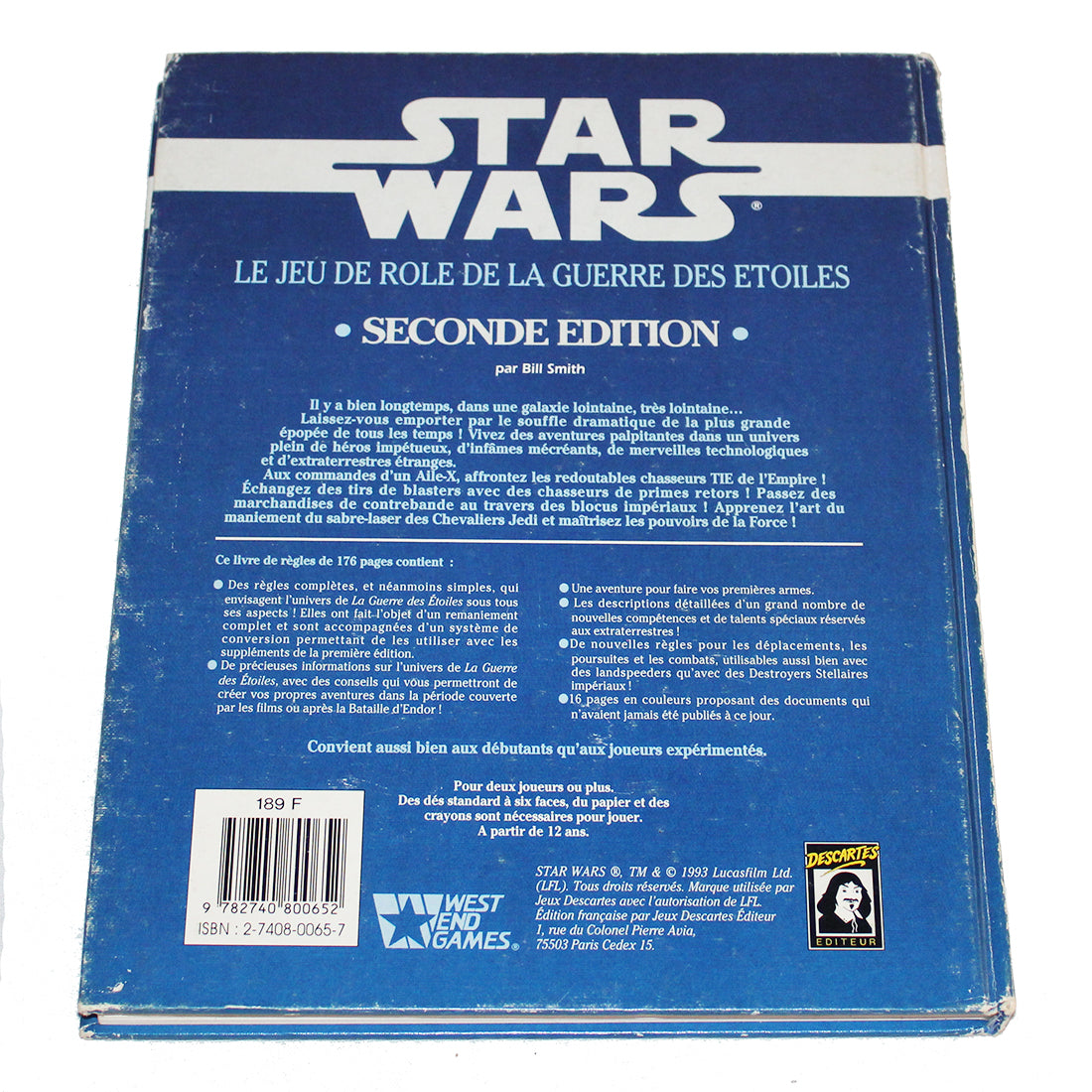 Livre Jeu de Rôle Star Wars La Guerre des Etoiles - Descartes