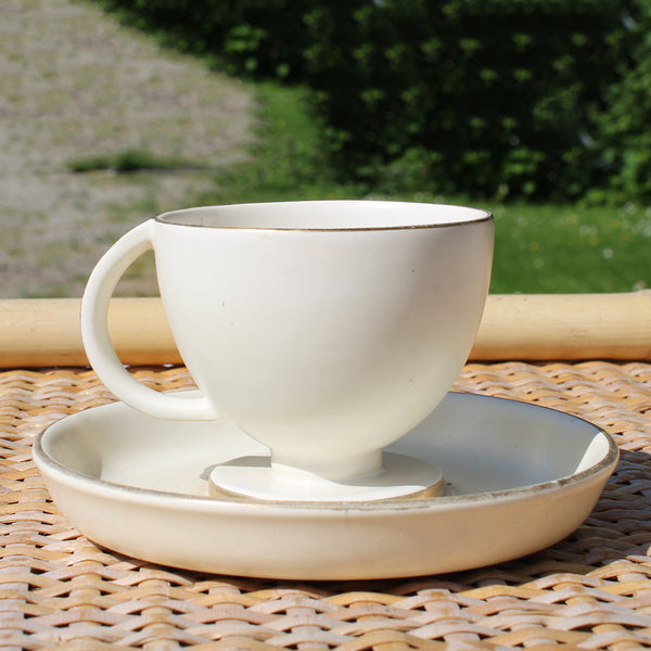 Duo de tasses à café + soucoupes Villeroy & Boch style Bauhaus