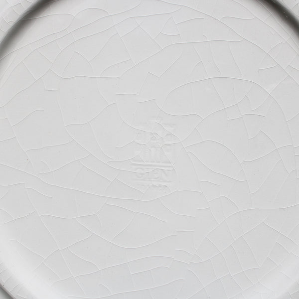 Ensemble de 6 assiettes plates 24 cm vintage en faïence de Gien modèle torchon