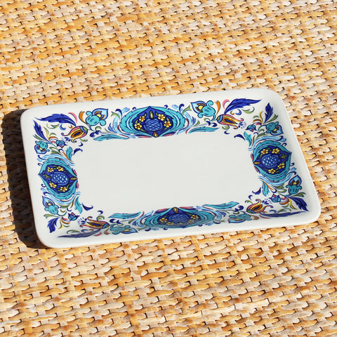 Petit plateau vintage pour salière & poivrière en vitro-porcelaine de Villeroy & Boch modèle Izmir