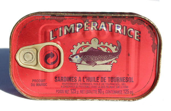 Ancienne boîte pleine / Sardines l'Impératrice / à l'huile de tournesol 125 gr.