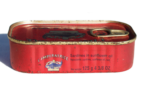 Ancienne boîte pleine / Sardines l'Impératrice / à l'huile de tournesol 125 gr.