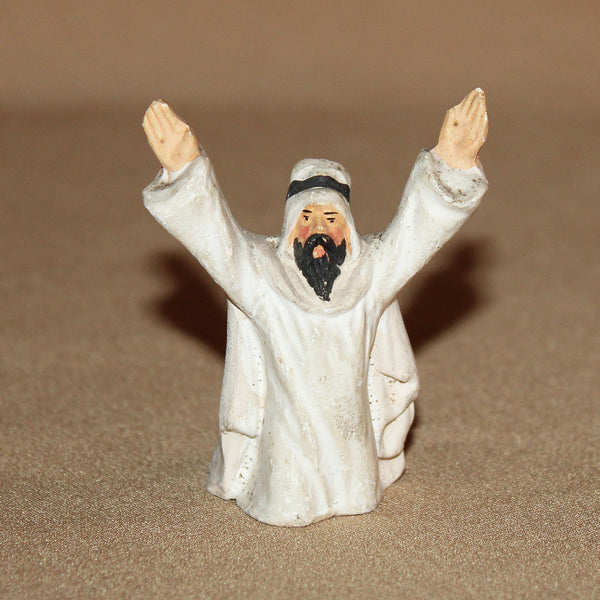 Ensemble de 5 anciennes figurines / Personnages arabes en plâtre peint / Algérie