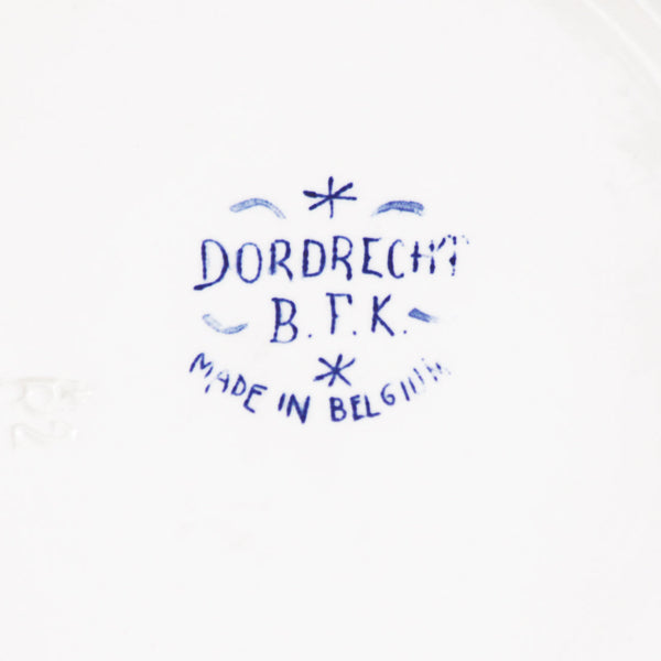 Ensemble de 6 assiettes plates 22 cm en faïence de BFK Boch Frères Keramis modèle Dordrecht