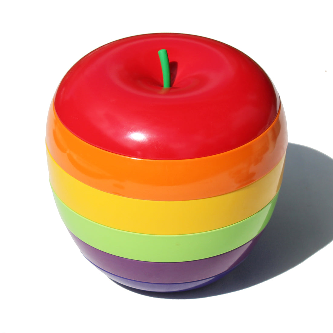 Pomme plastique coupelles / 6 couleurs