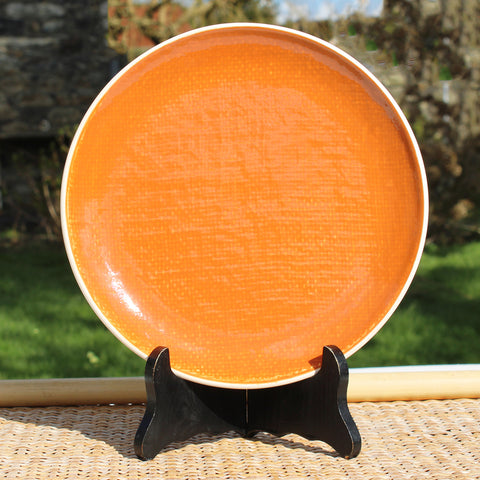 Assiette plate vintage 23.3 cm Salins modèle Deauville corail