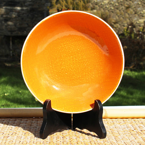 Assiette creuse calotte vintage 18.8 cm Salins modèle Deauville corail ( à l'unité )