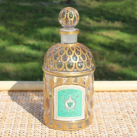 Flacon vintage Guerlain vide / Eau de Cologne Impériale / Abeilles dorées à l'or fin