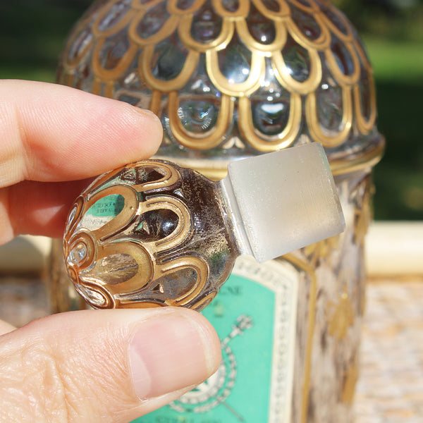 Flacon vintage Guerlain vide / Eau de Cologne Impériale / Abeilles dorées à l'or fin