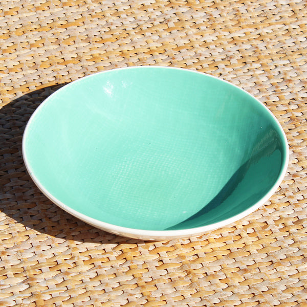 Assiette creuse calotte vintage 18.8 cm Salins modèle Deauville vert