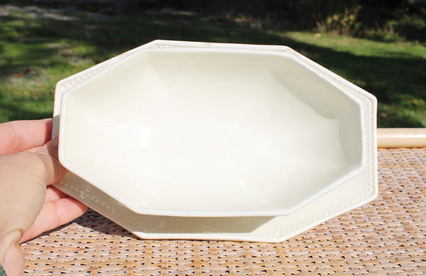 Ancienne saucière / Creil et Montereau coloris ivoire / modèle perle