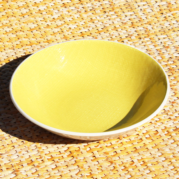 Assiette creuse calotte vintage 18.8 cm Salins modèle Deauville jaune