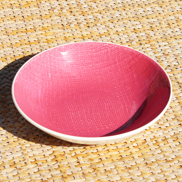 Assiette creuse calotte vintage 18.8 cm Salins modèle Deauville framboise ( à l'unité )